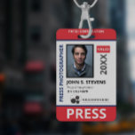 Doppel-seitige Red Blue-Foto- und Logo-Pressekennu Ausweis<br><div class="desc">Vertikal drücken Sie die ID mit rot und blau als Akzent Farben. Fügen Sie Foto,  Logo,  Name,  Titel,  ID-Nummer und mehr hinzu.</div>
