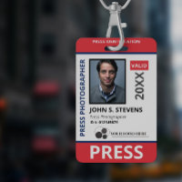 Doppel-seitige Red Blue-Foto- und Logo-Pressekennu