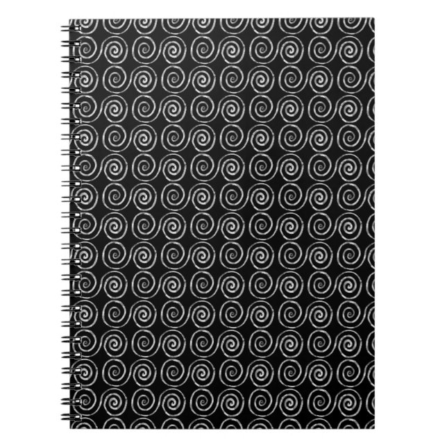 Doppel-Spiral-Keltenmuster Notizblock (Vorderseite)