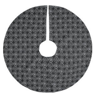 Doppel-Spiral-Keltenmuster Polyester Weihnachtsbaumdecke