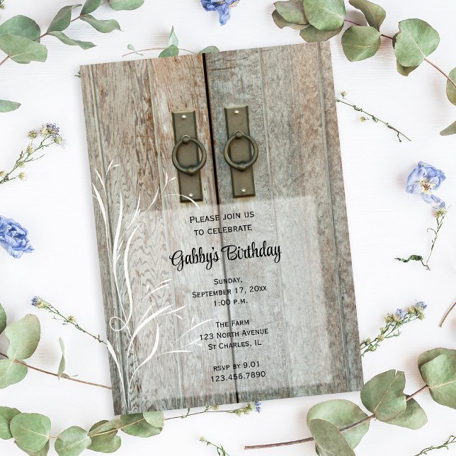 Doppel Stalltüren Land Geburtstagspartei Einladung (Von Creator hochgeladen)