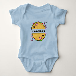 Doppel Taco Rat Baby Bodysuit (Schwarzer Text) Strampler