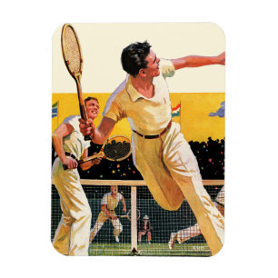 Doppel-Tennis-Match Magnet