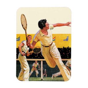 Doppel-Tennis-Match Magnet
