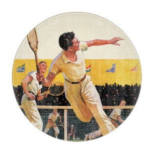 Doppel-Tennis-Match Schneidebrett