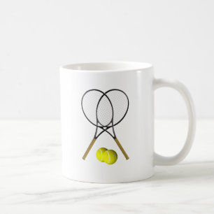 Doppel-Tennis-Sport-Thema Kaffeetasse