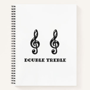 Doppel-Treble-Musiktasche Notizbuch