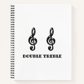 Doppel-Treble-Musiktasche Notizbuch