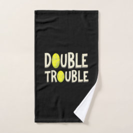 Doppel Trouble Funny Tennis Balls Handtuch