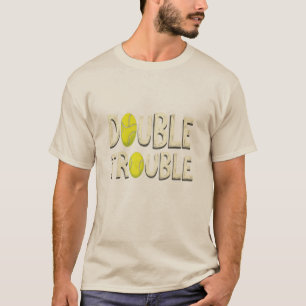 Doppel Trouble Funny Tennis Balls T-Shirt