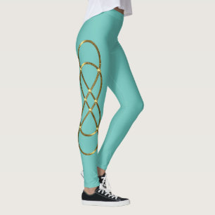 Doppel Unendliches antikes Gold + Ihre Ideen Leggings