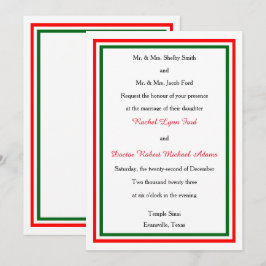 Doppel-Weihnachtsfeier - 12x18 Hochzeitseinladung Einladung