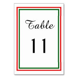 Doppel Weihnachtsfeier - Tafelkarte Tischnummer