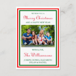 Doppel-Weihnachtsfest-Foto - 3x5 Weihnachtskarte Einladung