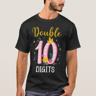 Doppel-Ziffern Geburtstagsdekorationen Mädchen 10  T-Shirt