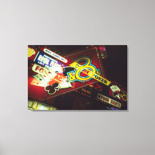 Doppelbelichtung, Innenraum Casino, Las Vegas, Leinwanddruck