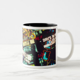 Doppelbelichtung, Kasinoschilder, Las Vegas, Zweifarbige Tasse