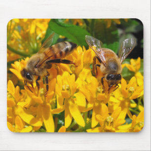 Doppelbienen ~ mousepad
