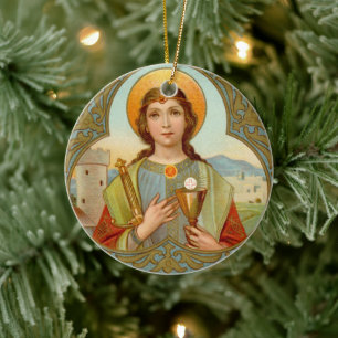 Doppelbild St. Barbara (BK 001) Keramik Ornament