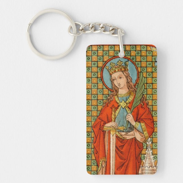 Doppelbild von St. Barbara (JP 01) Schlüsselanhänger (Vorderseite)