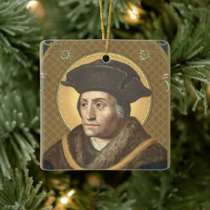 Doppelbildnis St. Thomas More (SAU 026) Square Keramikornament