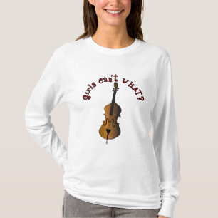 Doppelblass-Player mit aufrechter Zeichenfolge T-Shirt