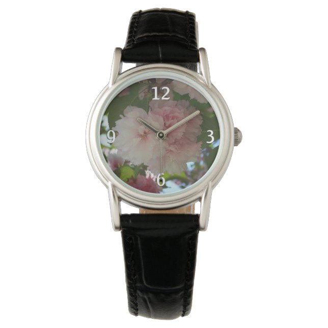 Doppelblühende Kirschbaum I Frühjahrsblüte Armbanduhr (Vorderseite)