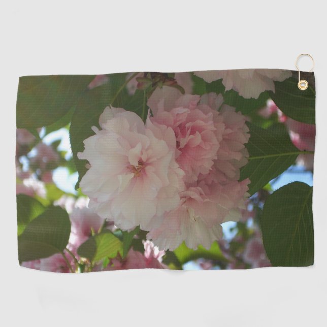 Doppelblühende Kirschbaum I Frühjahrsblüte Golfhandtuch (Horizontal)