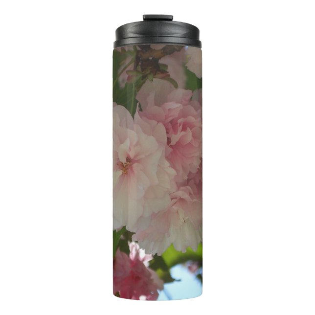 Doppelblühende Kirschbaum I Frühjahrsblüte Thermosbecher (Vorderseite)