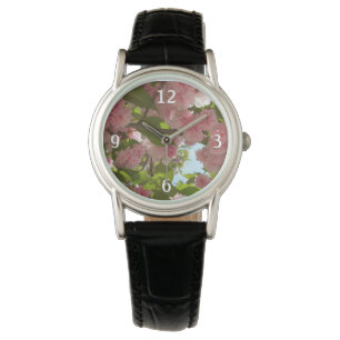 Doppelblühende Kirschbaum III Frühlingsflora Armbanduhr