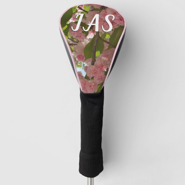 Doppelblühende Kirschbaum III Frühlingsflora Golf Headcover (Vorderseite)