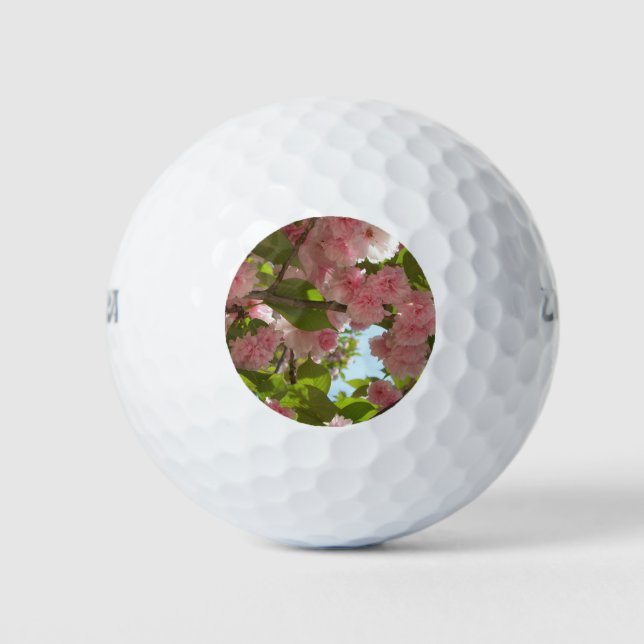 Doppelblühende Kirschbaum III Frühlingsflora Golfball (Vorderseite)