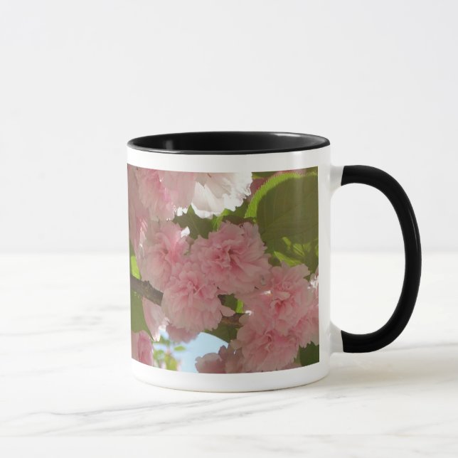 Doppelblühende Kirschbaum III Frühlingsflora Tasse (Rechts)