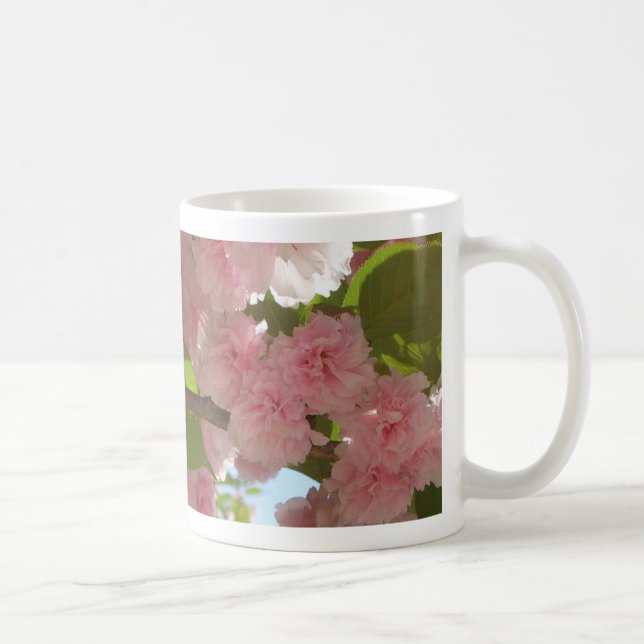 Doppelblühende Kirschbaum III Frühlingsflora Tasse (Rechts)