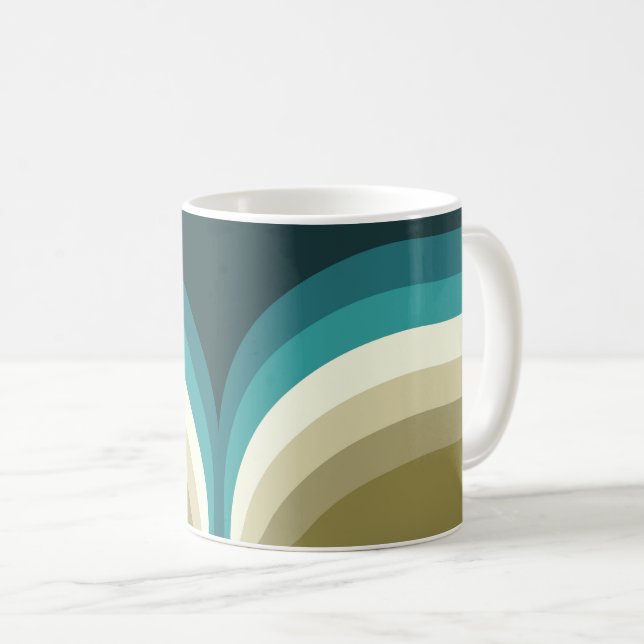 Doppelbogendekoration im Retrostil Kaffeetasse (VorderseiteRechts)