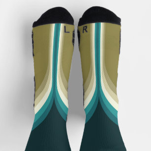 Doppelbogendekoration im Retrostil Socken