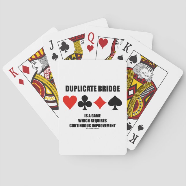Doppelbrücke erfordert kontinuierliche Verbesserun Spielkarten (Rückseite)