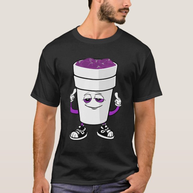 Doppelcup Styropor Lean Codein Lila trank Siz T-Shirt (Vorderseite)