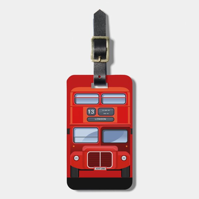 Doppeldecker-Bus-Reisend-Gepäckanhänger Londons Gepäckanhänger (Vorderseite vertikal)