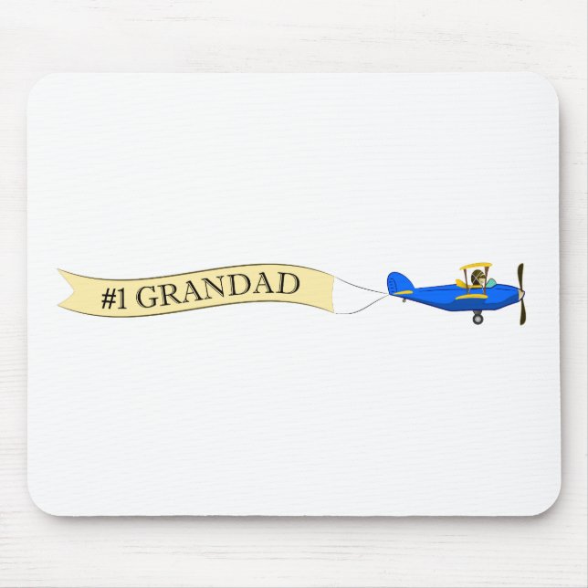 Doppeldecker-Fahne Mousepad des Grandad-#1 (Vorne)