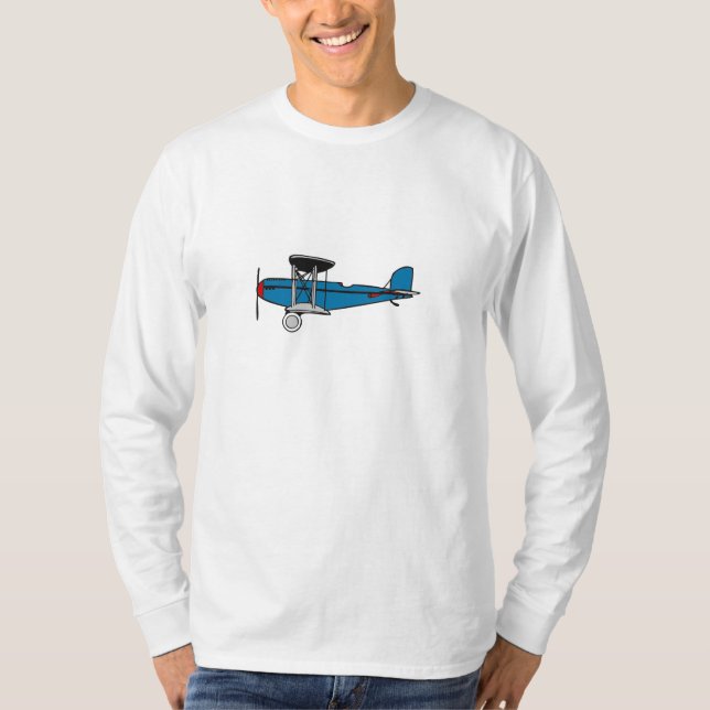 Doppeldecker-Flugzeug T-Shirt (Vorderseite)