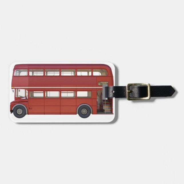 Doppeldecker-Rot-Bus Gepäckanhänger (Vorderseite horizontal)