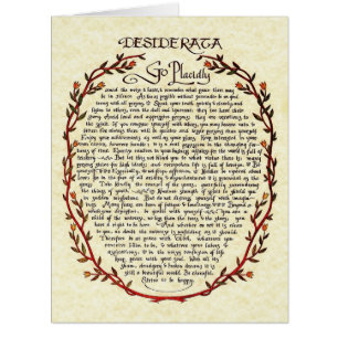 Doppeldesiderata-Gruß-Karte/Druck 8x11