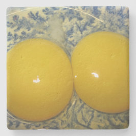 Doppeleig Yolk Steinuntersetzer
