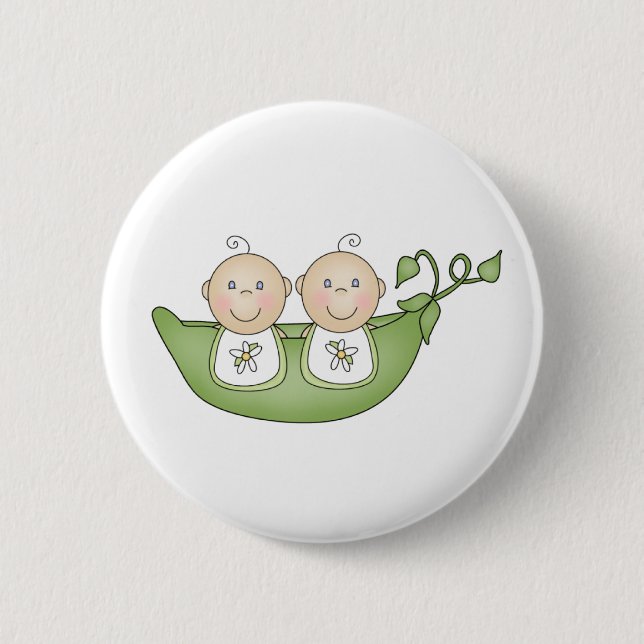 Doppelerbsen in einer Hülse Button (Vorderseite)
