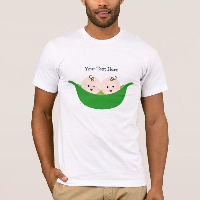 DoppelErbsenhülsen (kundengerecht) T-Shirt (Vorderseite)