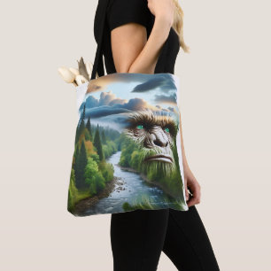 Doppelexposition Bigfoot in der Natur Tasche