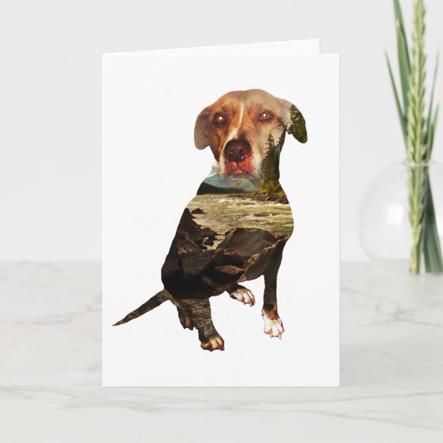 Doppelexpositionshund Karte (Vorderseite)