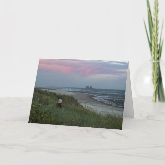 Doppelfelsen mit Frauen-Gruß-Karte Karte (Vorderseite)