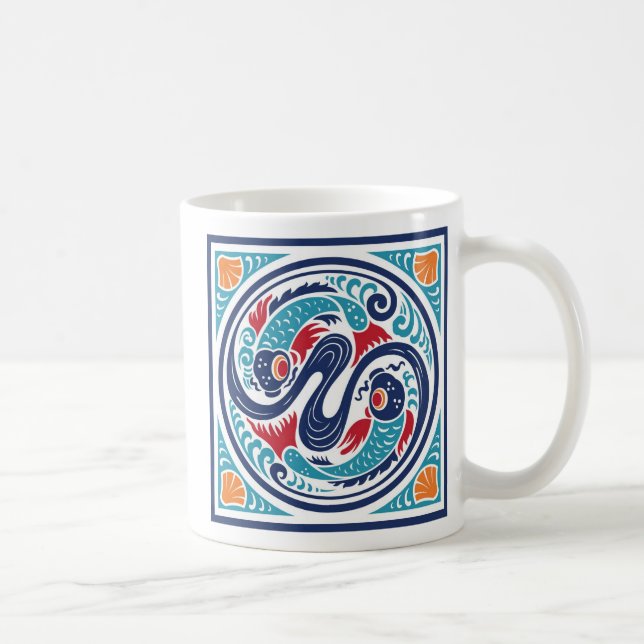 Doppelfische Kaffeetasse (Rechts)